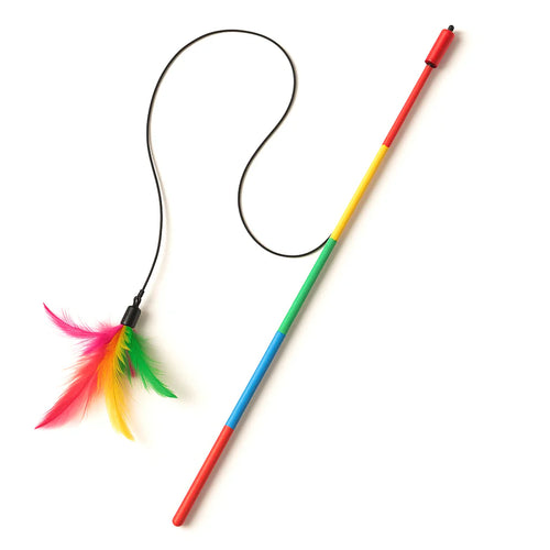 Glow Tank Cat Feather Wand Teaser Toy